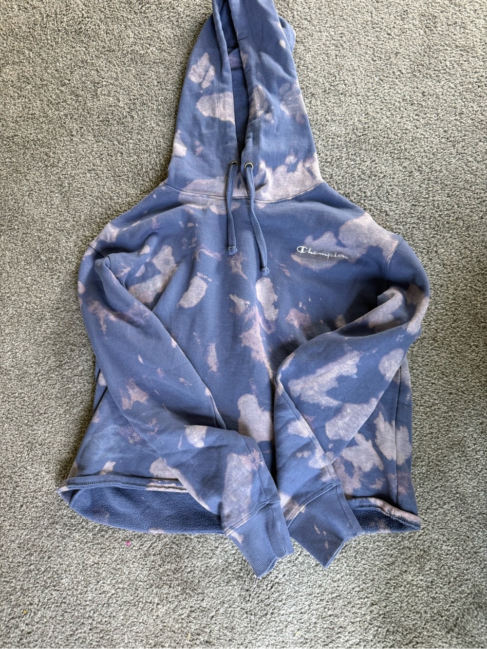 Champion Purple Tie-Dye Pullover Hoodie